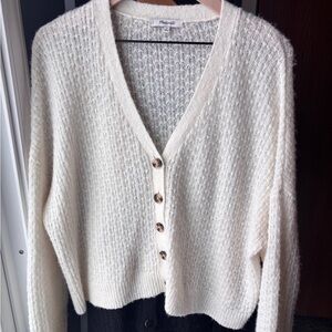 Madewell Cream Cardigan Sweater